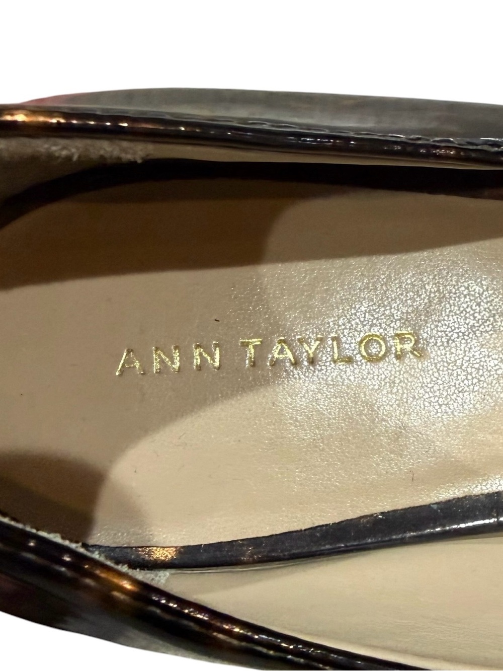 Ann Taylor Tortoise Shell Pumps Size 8.5 Brown Office Business Casual Fall - Picture 9 of 12